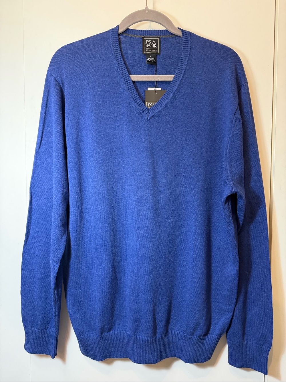 NWT Jos. A. Bank Men's V-Neck Sweater in Royal Blue